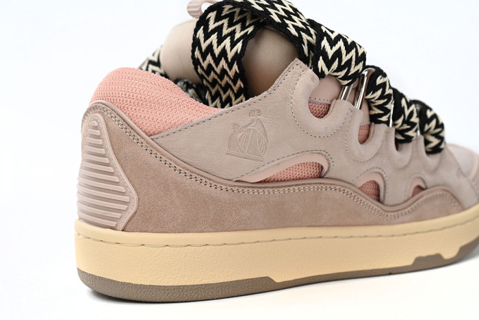 lanvin leather curb glitter pale pink black white