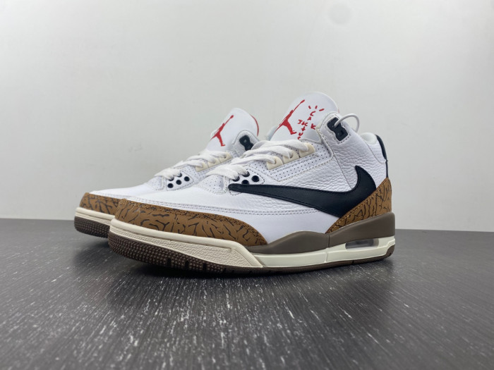 travis scott x air jordan 3 palomino” white black brown ct8532-120