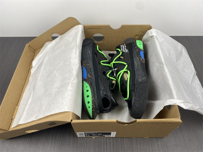 nike blazer low x off-white "black / green" dh7863-001