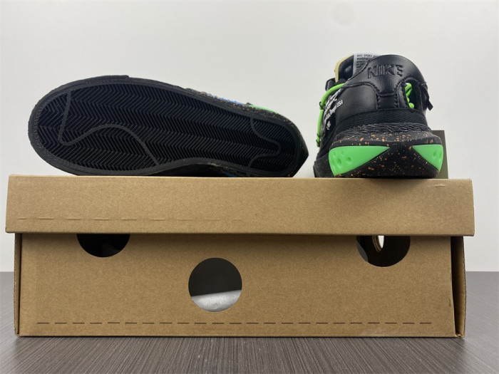 nike blazer low x off-white "black / green" dh7863-001