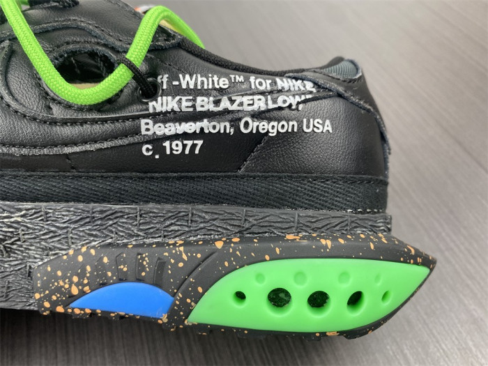 nike blazer low x off-white "black / green" dh7863-001