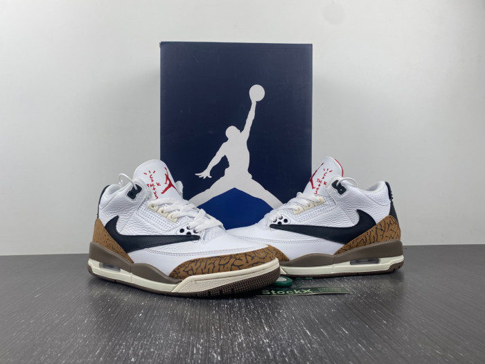 travis scott x air jordan 3 palomino” white black brown ct8532-120