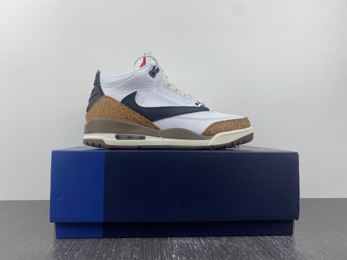 travis scott x air jordan 3 palomino” white black brown ct8532-120