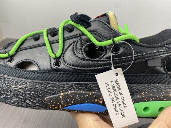 nike blazer low x off-white "black / green" dh7863-001