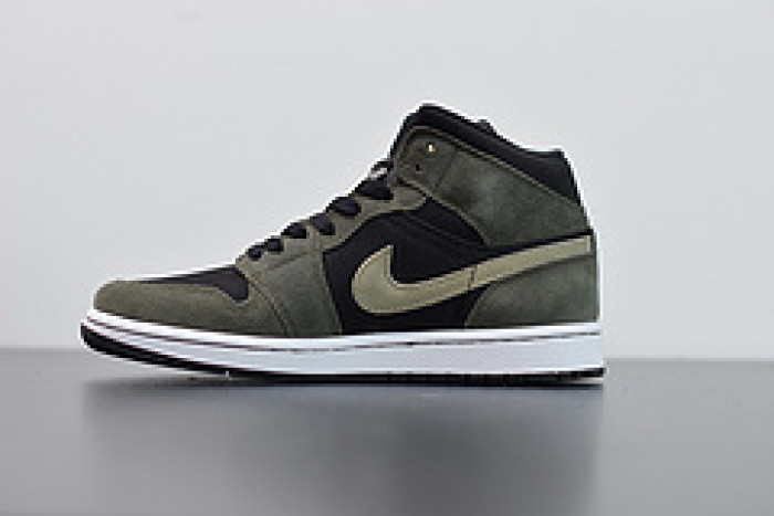 air jordan 1 mid military olive bq6472-030