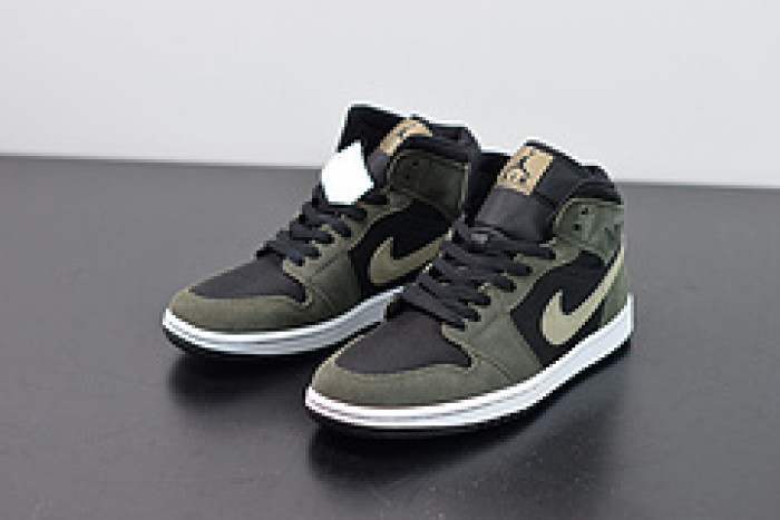 air jordan 1 mid military olive bq6472-030