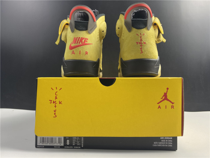 travis scott x air jordan 6 “yellow cactus jack” cn1084-300