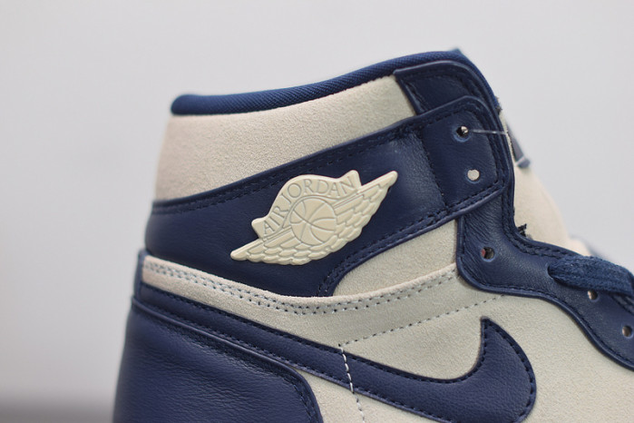 air jordan 1 retro premium midnight navy light cream aq9131-401
