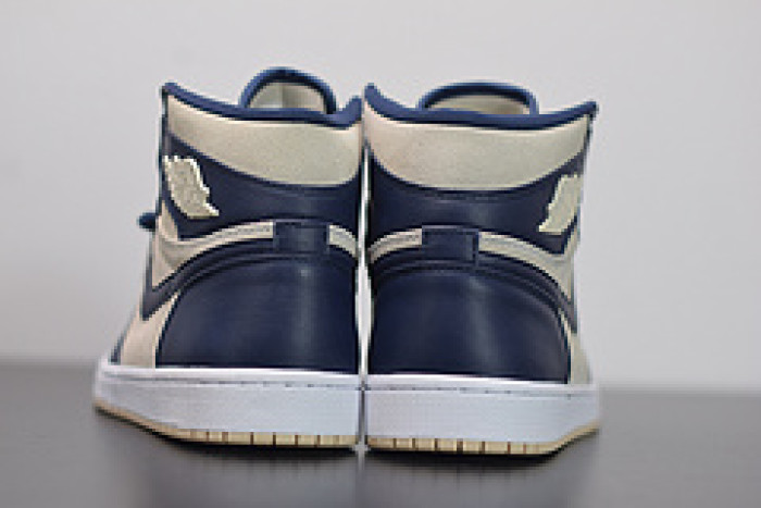 air jordan 1 retro premium midnight navy light cream aq9131-401