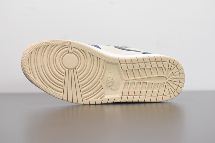 air jordan 1 retro premium midnight navy light cream aq9131-401