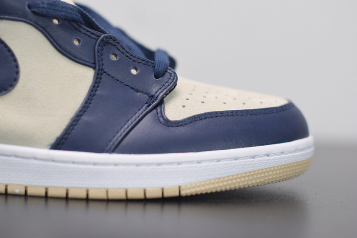air jordan 1 retro premium midnight navy light cream aq9131-401
