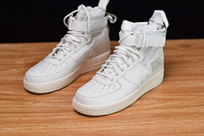 nike sf air force 1 mid triple ivory aa6655-100