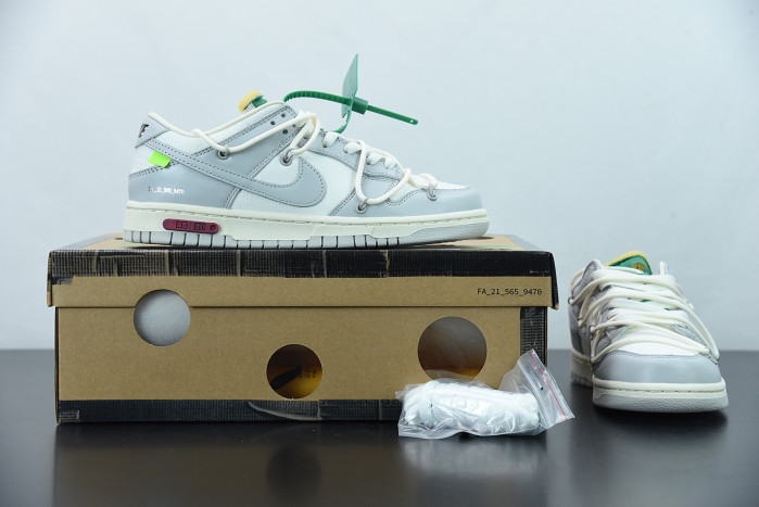 nike dunk low off-white lot 25 dm1602-121