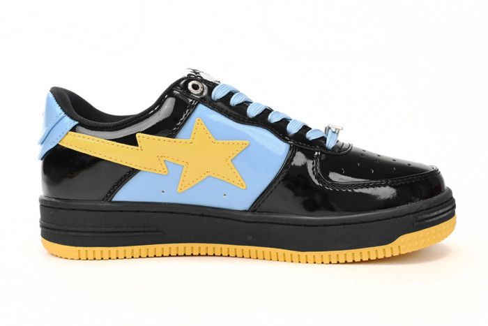 bape sta to low black, blue, and yellow