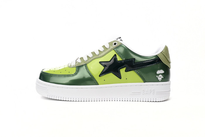 bape sta to low black green mirror surF**e