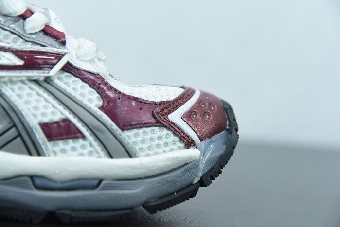 balcia runner white dark red grey