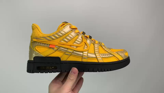 off-white x nike air rubber dunk “university gold” cu6015-700