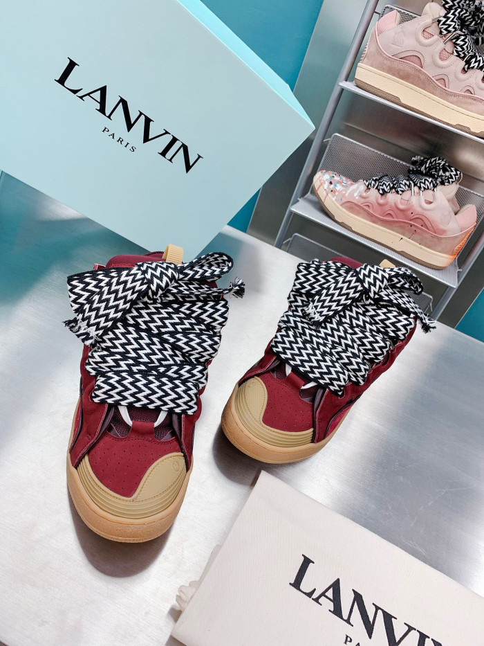 lanvin leather curb red
