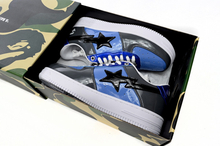 bape sta low navy color combo blue mirror surF**e 1h20191046-nvy