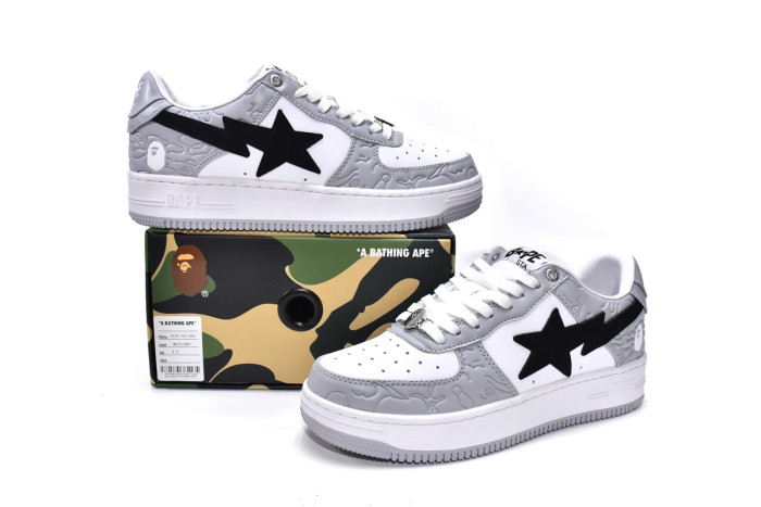 bape sta low grey black white 1h70-191-002