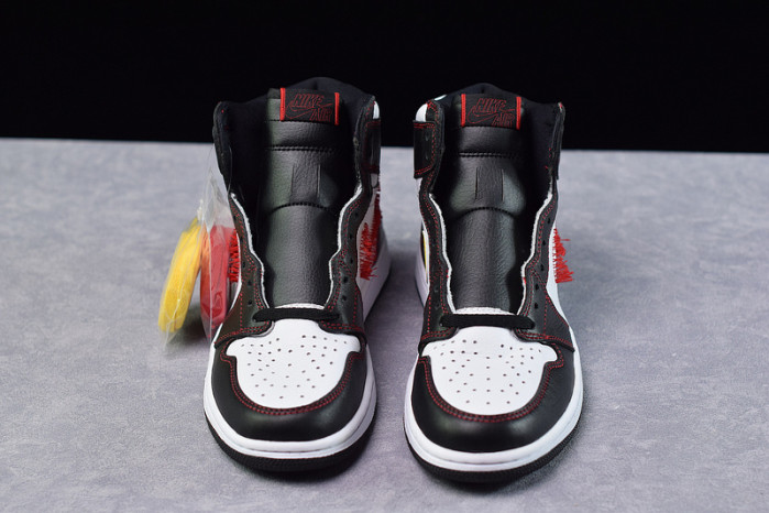 air jordan 1 retro high defiant white black gym red cd6579-071