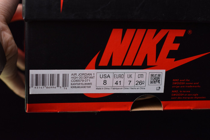 air jordan 1 retro high defiant white black gym red cd6579-071