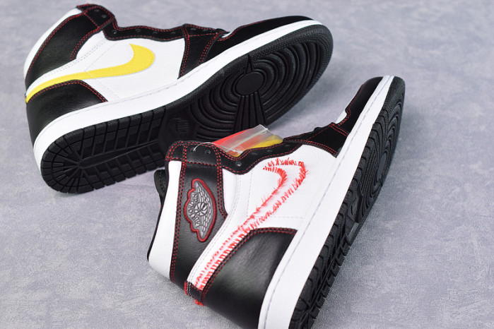 air jordan 1 retro high defiant white black gym red cd6579-071