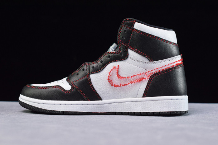 air jordan 1 retro high defiant white black gym red cd6579-071