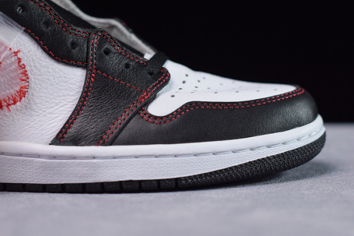 air jordan 1 retro high defiant white black gym red cd6579-071