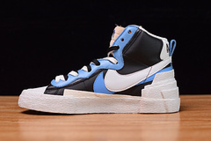 nike blazer mid sacai white black legend blue bv0072-001