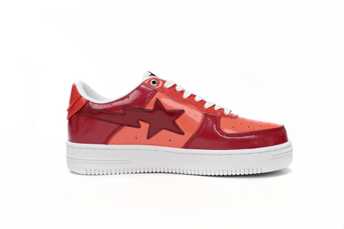 bape sta low white dark red mirror surF**e 001fwh201046