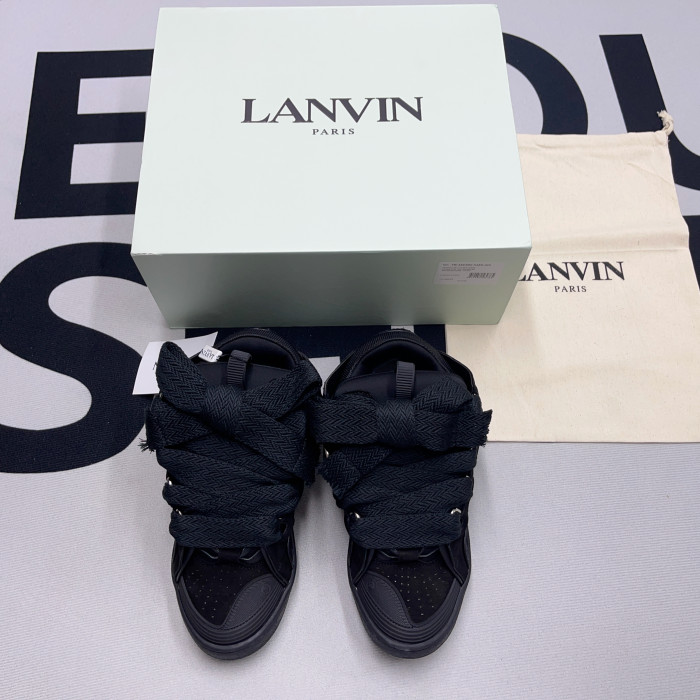 lanvin leather curb black