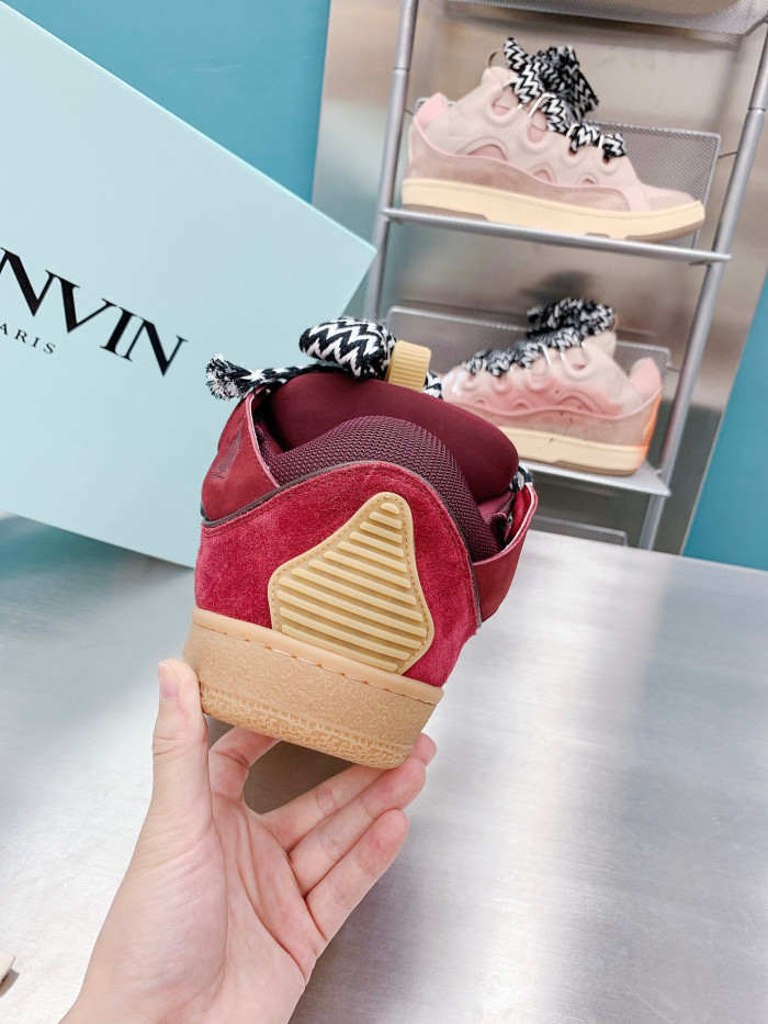 lanvin leather curb red