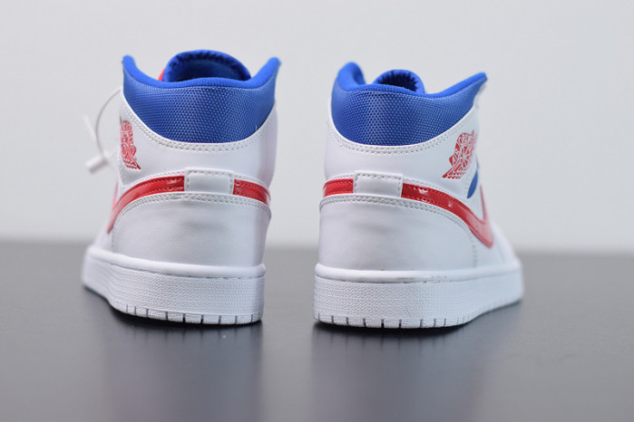 air jordan 1 mid white red royal bq6472-164