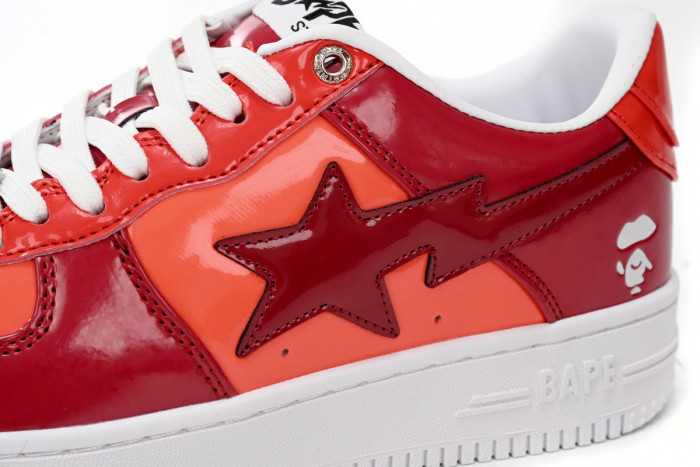 bape sta low white dark red mirror surF**e 001fwh201046