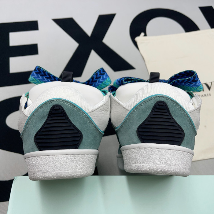 lanvin leather curb white blue