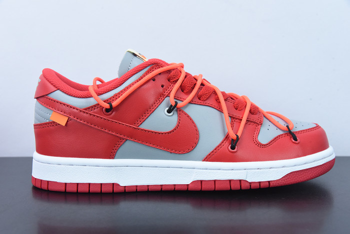 nike dunk low off white university red ct0856-600
