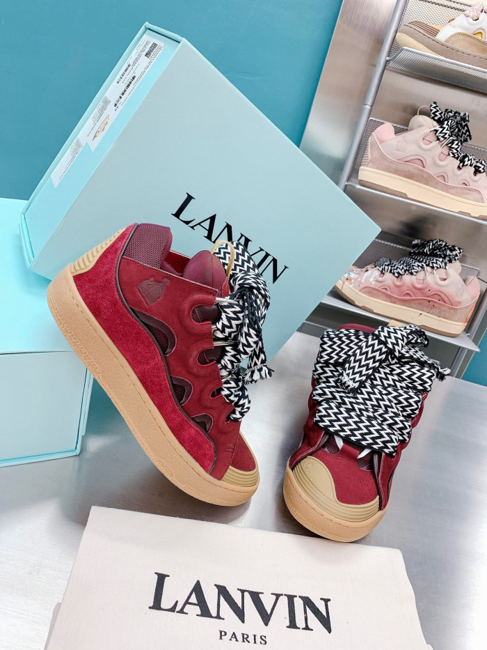 lanvin leather curb red