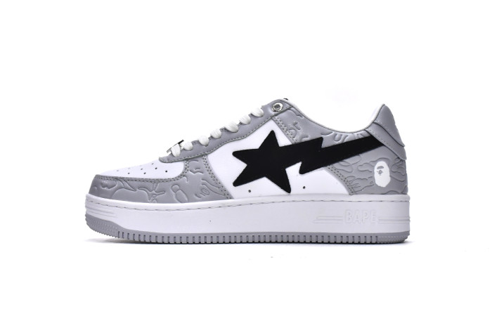 bape sta low grey black white 1h70-191-002