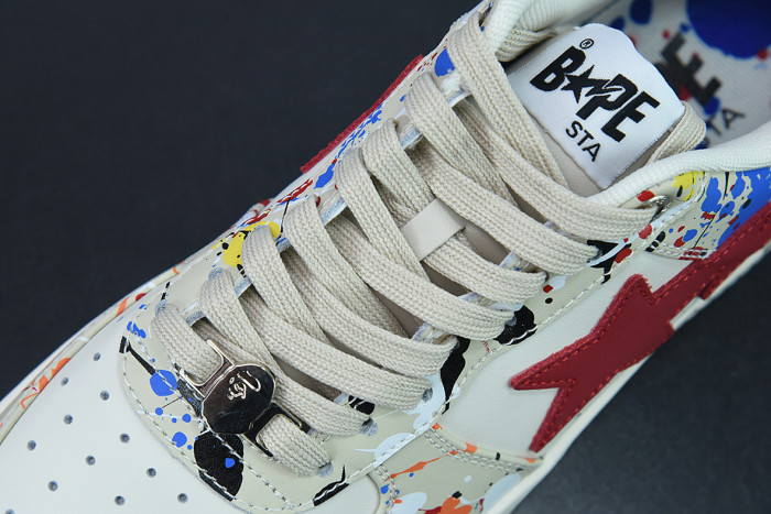 bape sk8 sta paint beige