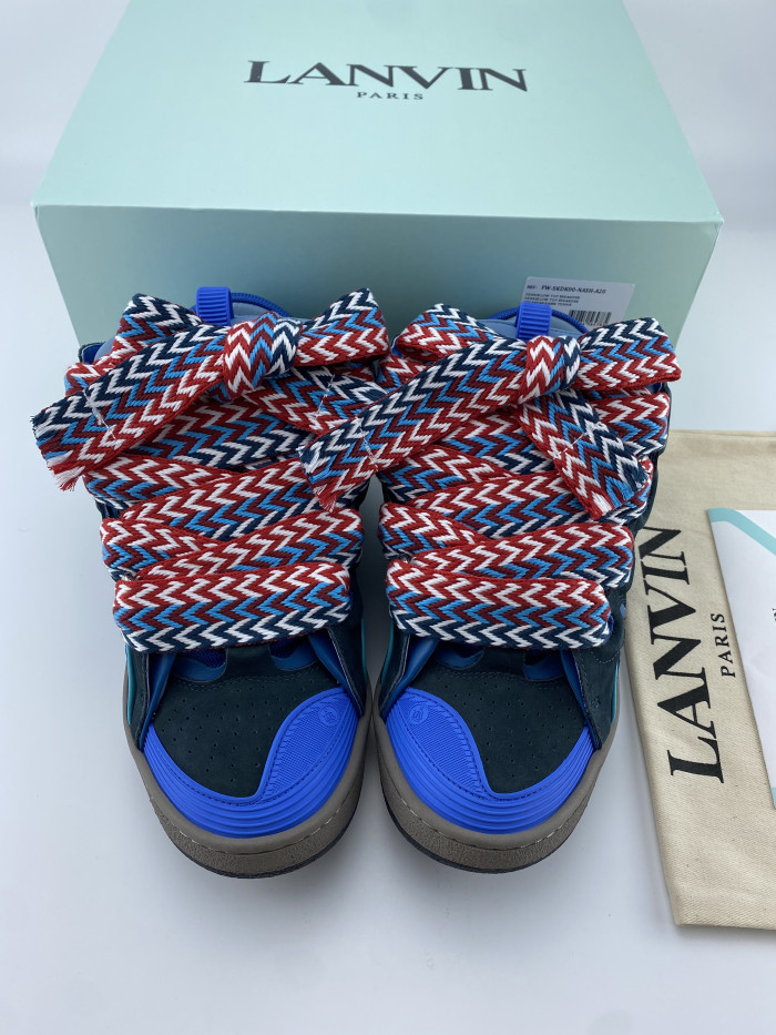 lanvin leather curb taurus blue p2220