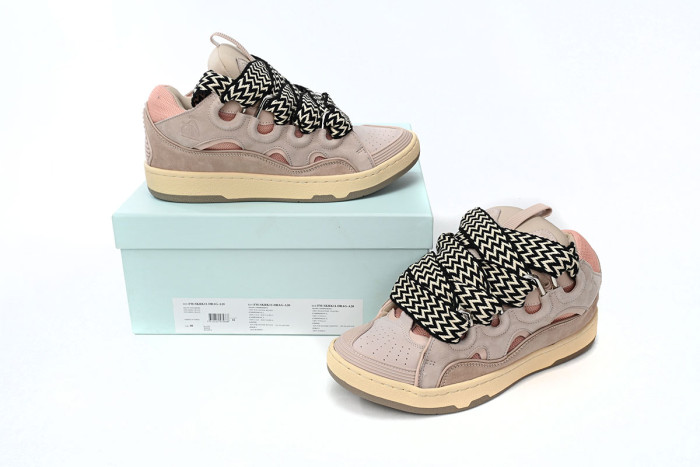 lanvin leather curb glitter pale pink black white