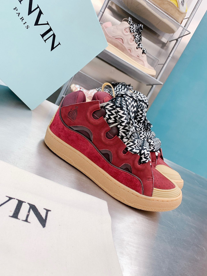 lanvin leather curb red