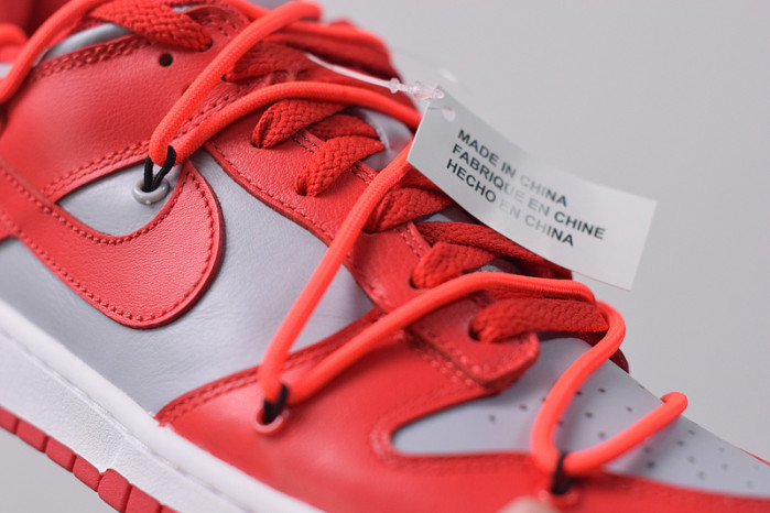 nike dunk low off white university red ct0856-600