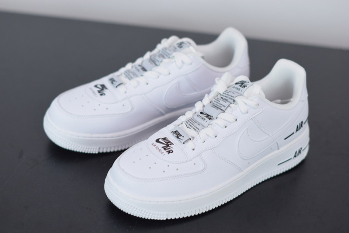 nike air force 1 low double air low white black cj1379-100