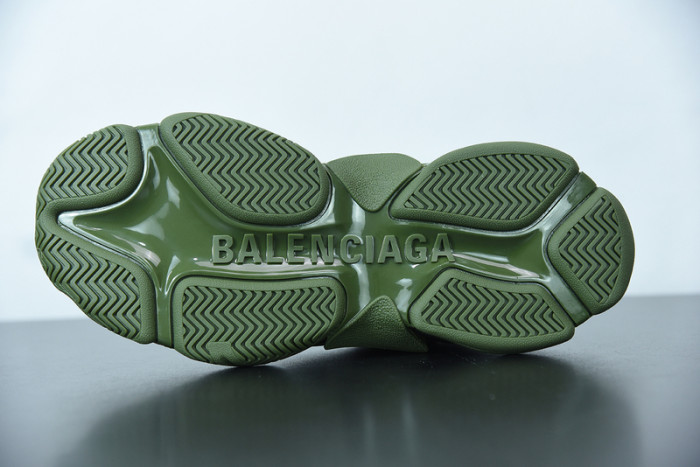 balcia triple s sneaker clear sole dark green