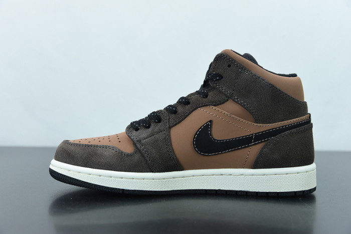 air jordan 1 mid se dark chocolate dc7294-200