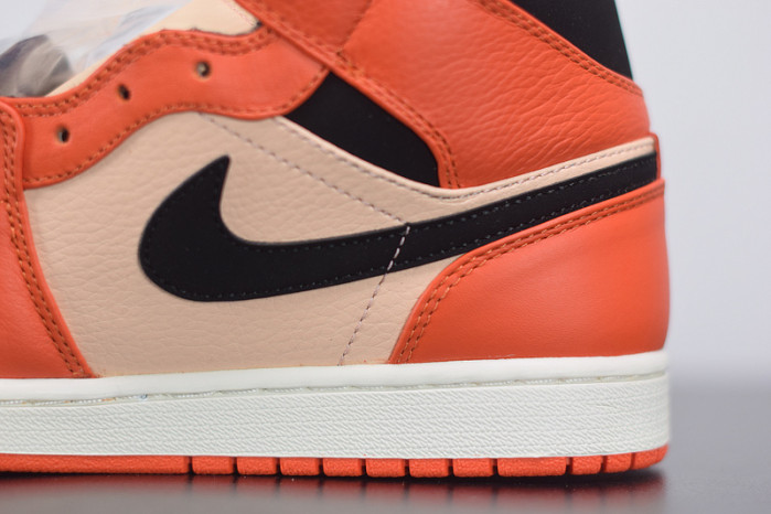 air jordan 1 mid team orange black 852542-800