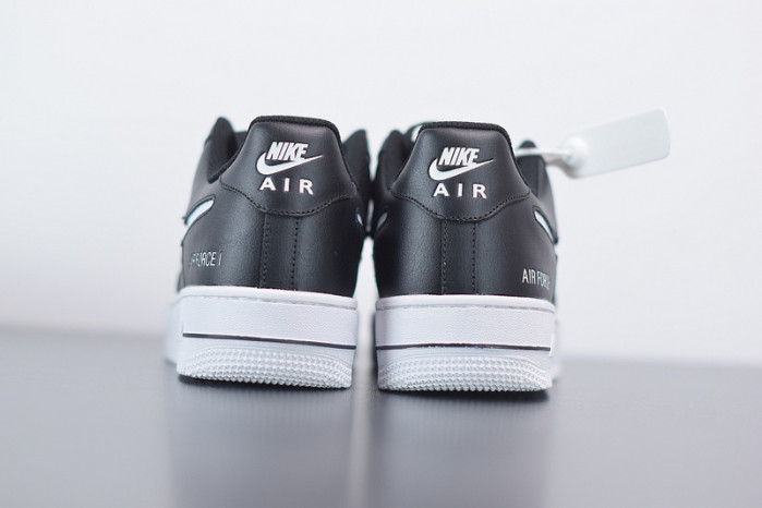 nike air force 1 black cut-out swoosh cz7377-100