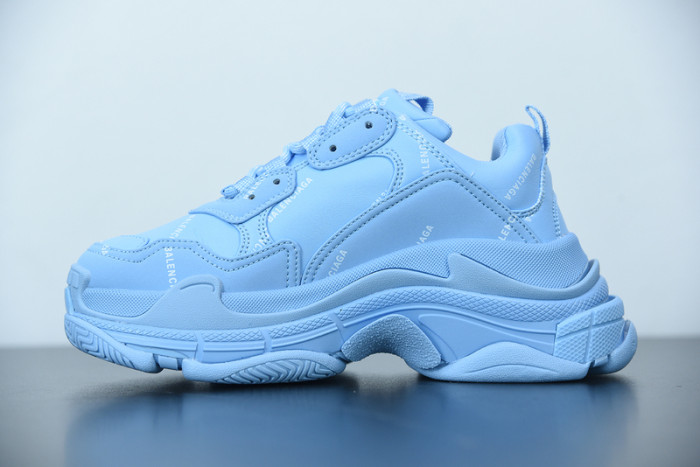 balcia triple s sneaker all over logo blue